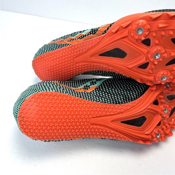 Saucony Sprint Spike Shoes Spitfire 5 racing Black Cool Mint Noir Men Size 8.5 main image 4